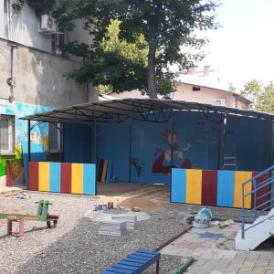 Construirea unui pavilion în IET 46, E UNICUL PAVILION ÎN GRADINIȚĂ MULT DORIT